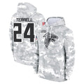 A.Falcons #24 A.J. Terrell Jr. Player Arctic Camo Salute to Service Limited Hoodie Edoa Stitched Jerseys