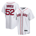 B.Red Sox #52 Wilyer Abreu Player White Home Game Edoa Stitched Jerseys