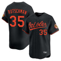 B.Orioles #35 Adley Rutschman Player Black Limited Home Game Edoa Stitched Jerseys