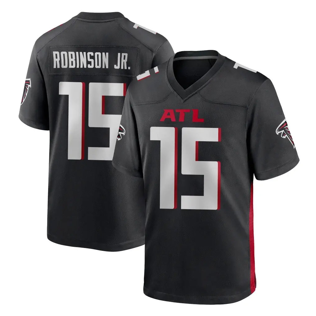 A.Falcons #15 Brian Robinson Player Black Home Game Edoa Stitched Jerseys