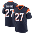 D.Broncos #27 J.K. Dobbins Player Navy Home Game Edoa Stitched Jerseys