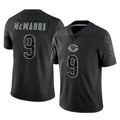C.Bears #9 Jim McMahon Player Black REFLECTIVE Limited Game Edoa Stitched Jerseys
