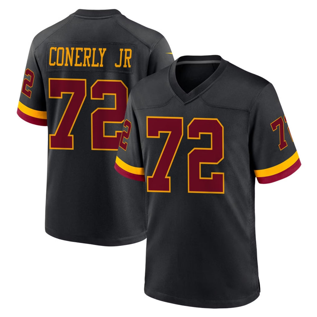 W.Commanders #72 Josh Conerly Jr. Player Black Limited Home Game Edoa Stitched Jerseys