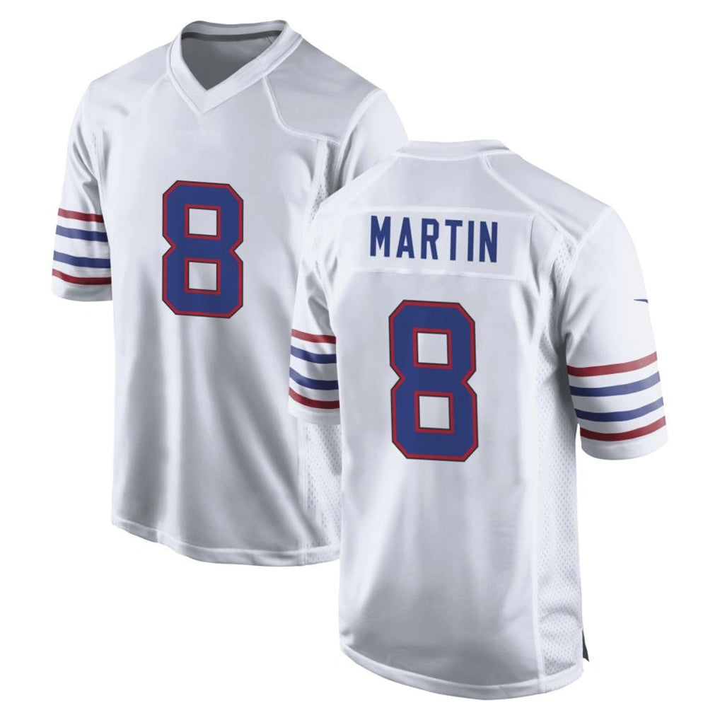 B.Bills #8 Terrel Bernard Player White Alternate Game Edoa Stitched Jerseys