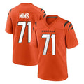 C.Bengals #71 Amarius Mims Player Orange Home Game Edoa Stitched Jerseys