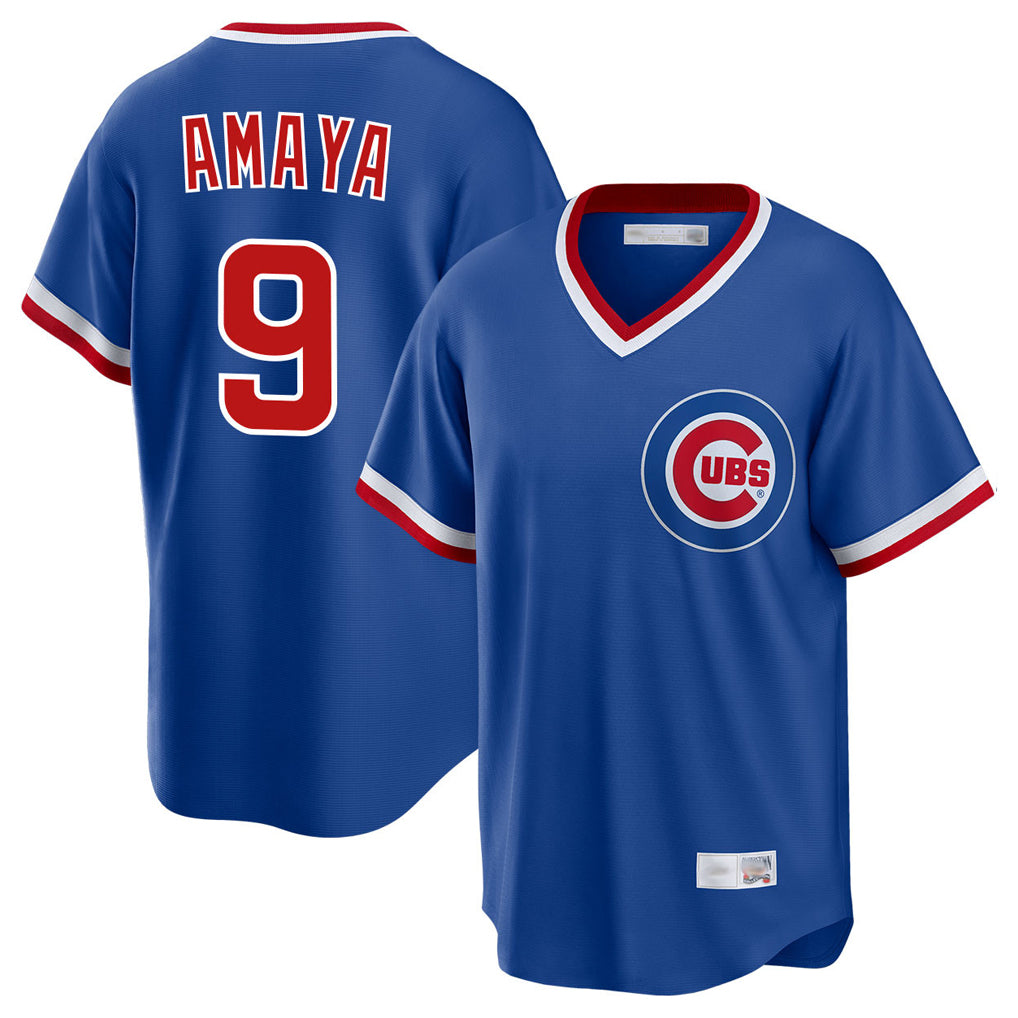 C.Cubs #9 Miguel Amaya Player Royal T-shirt Cooperstown Collection Limited Edoa Stitched Jerseys