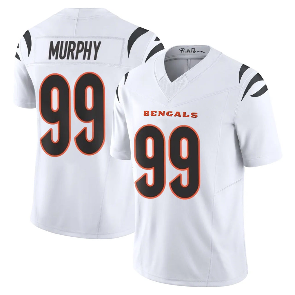C.Bengals #99 Myles Murphy Player White Vapor F.U.S.E. Limited Home Game Edoa Stitched Jerseys