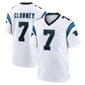 C.Panthers #7 Tre'von Moehrig Player White Home Game Edoa Stitched Jerseys