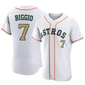 H.Astros #7 Craig Biggio Player Gold Collection Limited Elite Home Edoa Stitched Jerseys