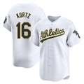 Athletics #16 Nick Kurtz Player White Limited Home Game Edoa Stitched Jerseys