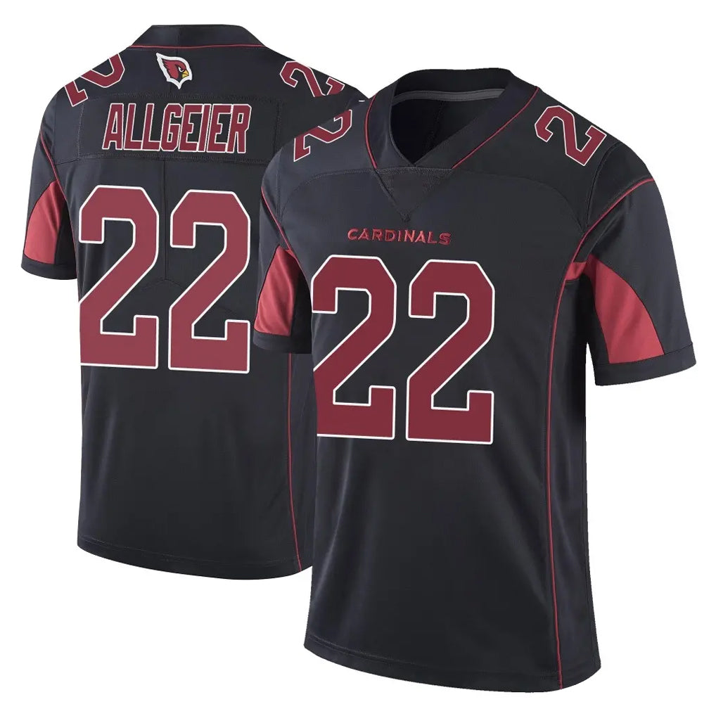 A.Cardinals #22 Tyler Allgeier Player Black Limited Color Rush Vapor Untouchable Home Game Edoa Stitched Jerseys