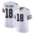 C.Bears #18 Caleb Williams Player White Classic Vapor Limited Home Game Edoa Stitched Jerseys