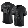 NO.Saints #99 Chase Young Player Black Limited Reflective Home Game Edoa Stitched Jerseys