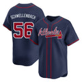 A.Braves #56 Spencer Schwellenbach Player Navy Limited Home Game Edoa Stitched Jerseys