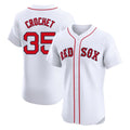 B.Red Sox #35 Garrett Crochet Player White Limited Elite Home Game Edoa Stitched Jerseys