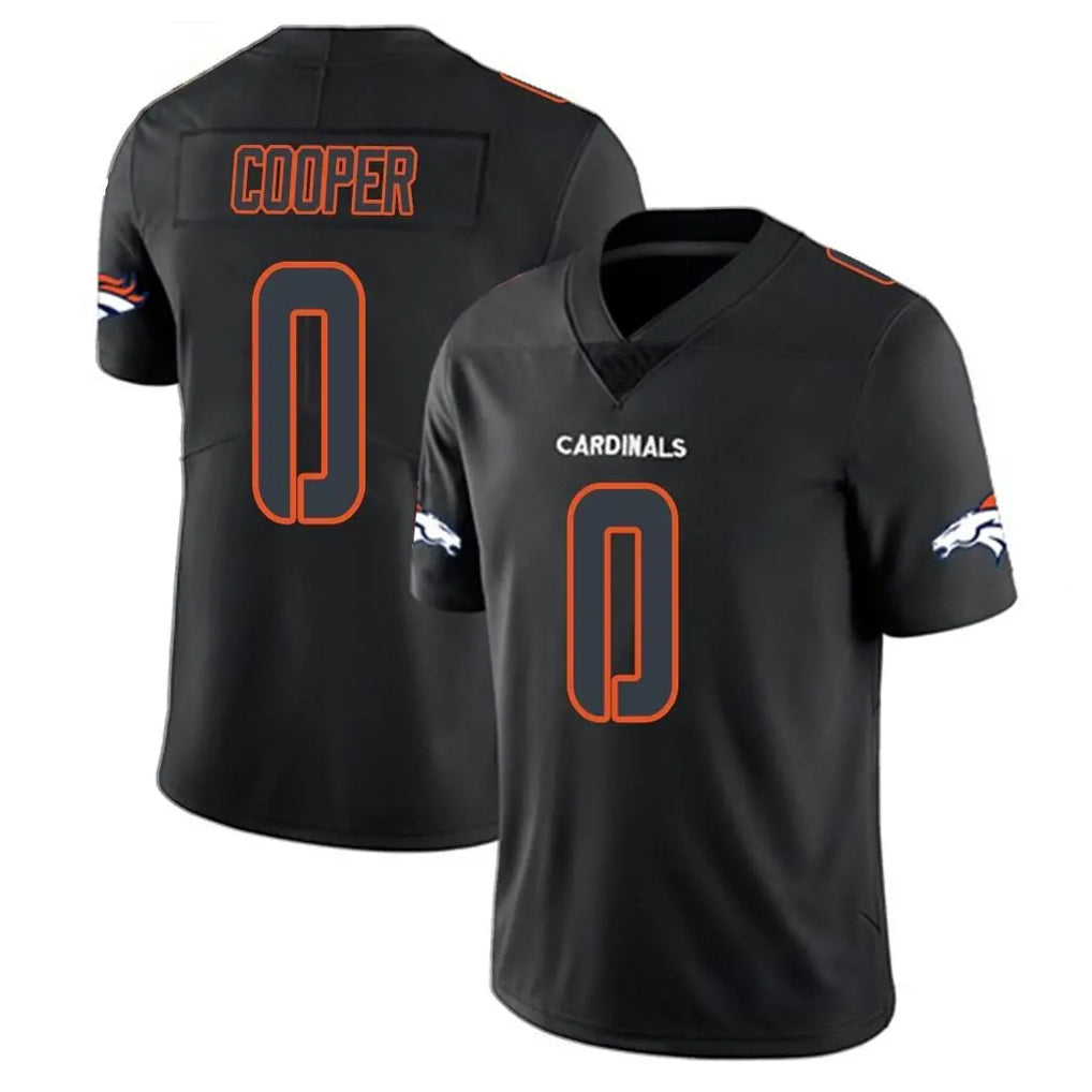 D.Broncos #0 Jonathon Cooper Player Black Impact Limited Game Edoa Stitched Jerseys