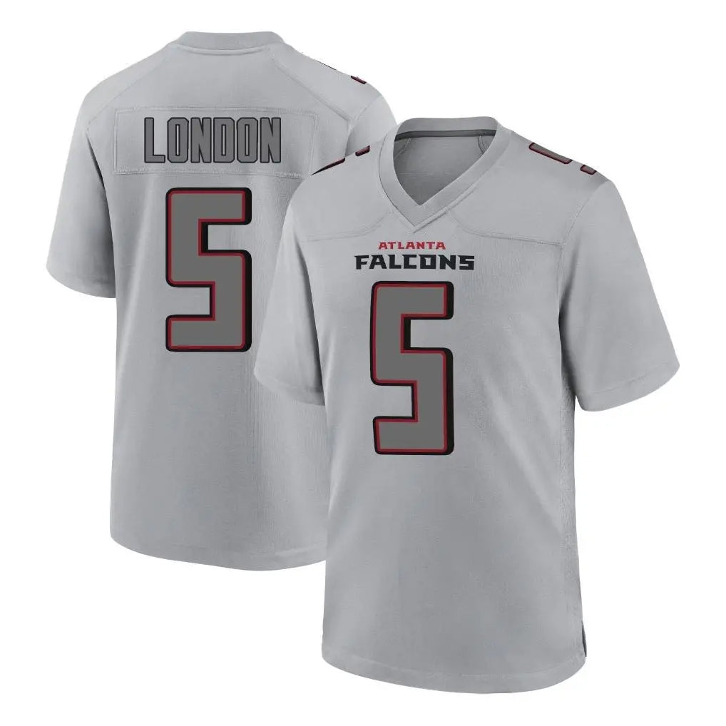 A.Falcons #5 Drake London Player Gray Fashion Home Game Edoa Stitched Jerseys