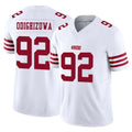 SF.49ers #92 Osa Odighizuwa Player White Limited Vapor F.U.S.E. Home Game Edoa Stitched Jerseys