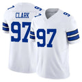 D.Cowboys #97 Kenny Clark Player White Limited Vapor F.U.S.E. Home Game Edoa Stitched Jerseys