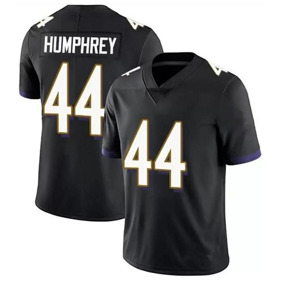 B.Ravens #44 Marlon Humphrey Player Black Limited Home Game Edoa Stitched Jerseys