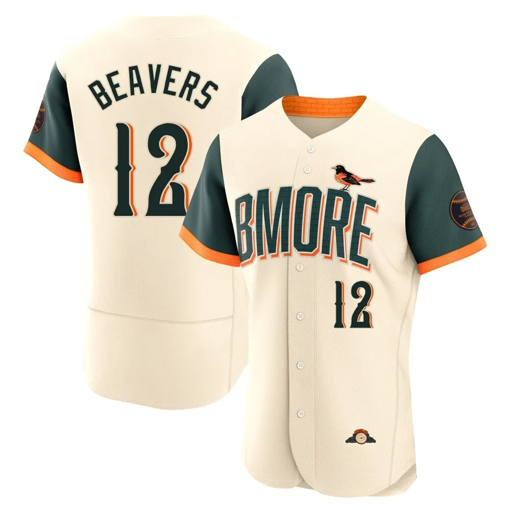 B.Orioles #12 Dylan Beavers Player Cream 2026 City Connect Limited Elite Home Game Edoa Stitched Jerseys