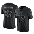 D.Cowboys #87 Jake Ferguson Player Black Limited Reflective Home Game Edoa Stitched Jerseys