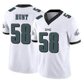 P.Eagles #58 Jalyx Hunt Player White Limited Vapor F.U.S.E. Home Game Edoa Stitched Jerseys