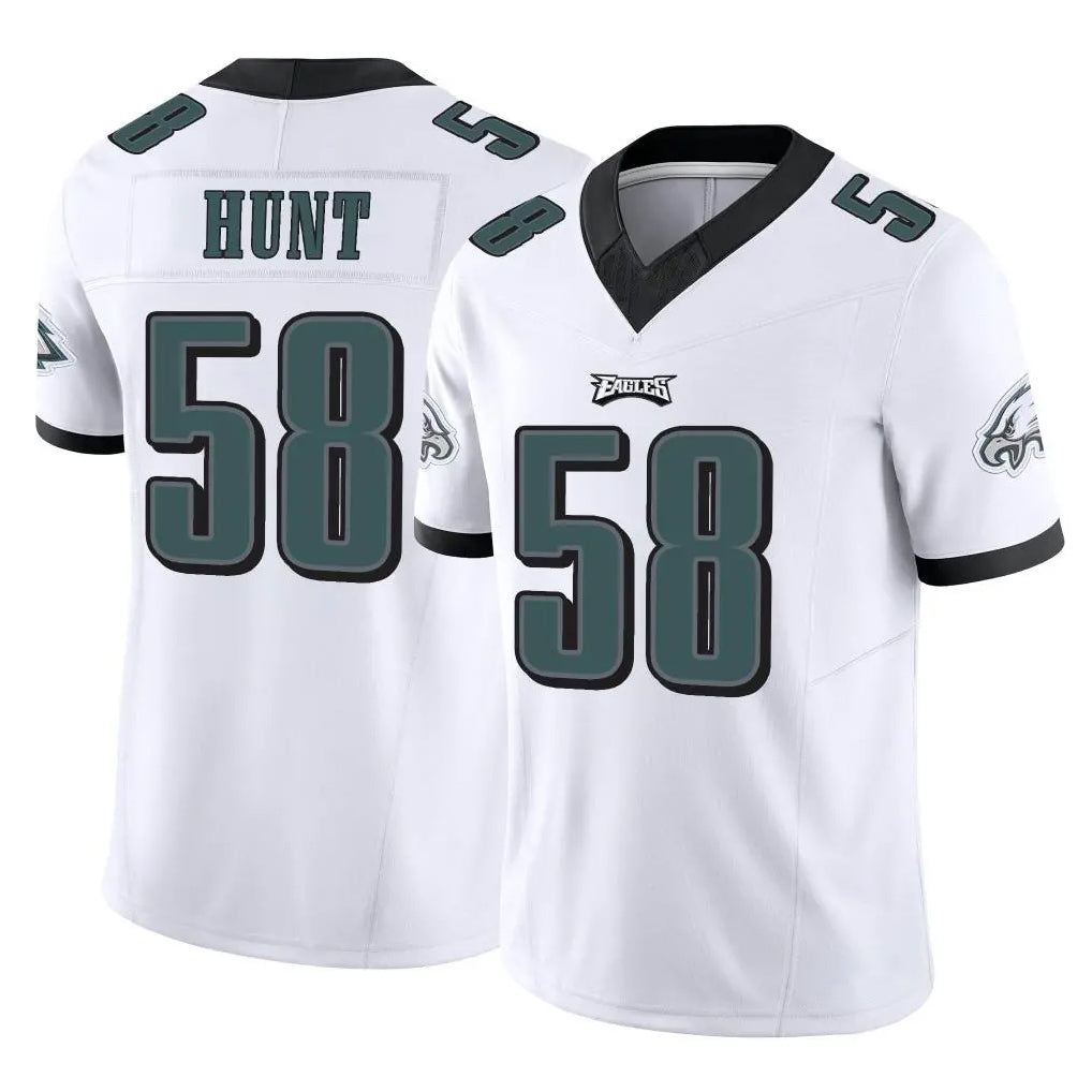P.Eagles #58 Jalyx Hunt Player White Limited Vapor F.U.S.E. Home Game Edoa Stitched Jerseys
