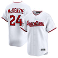 C.Guardians #24 Triston McKenzie Player White Limited Home Game Edoa Stitched Jerseys