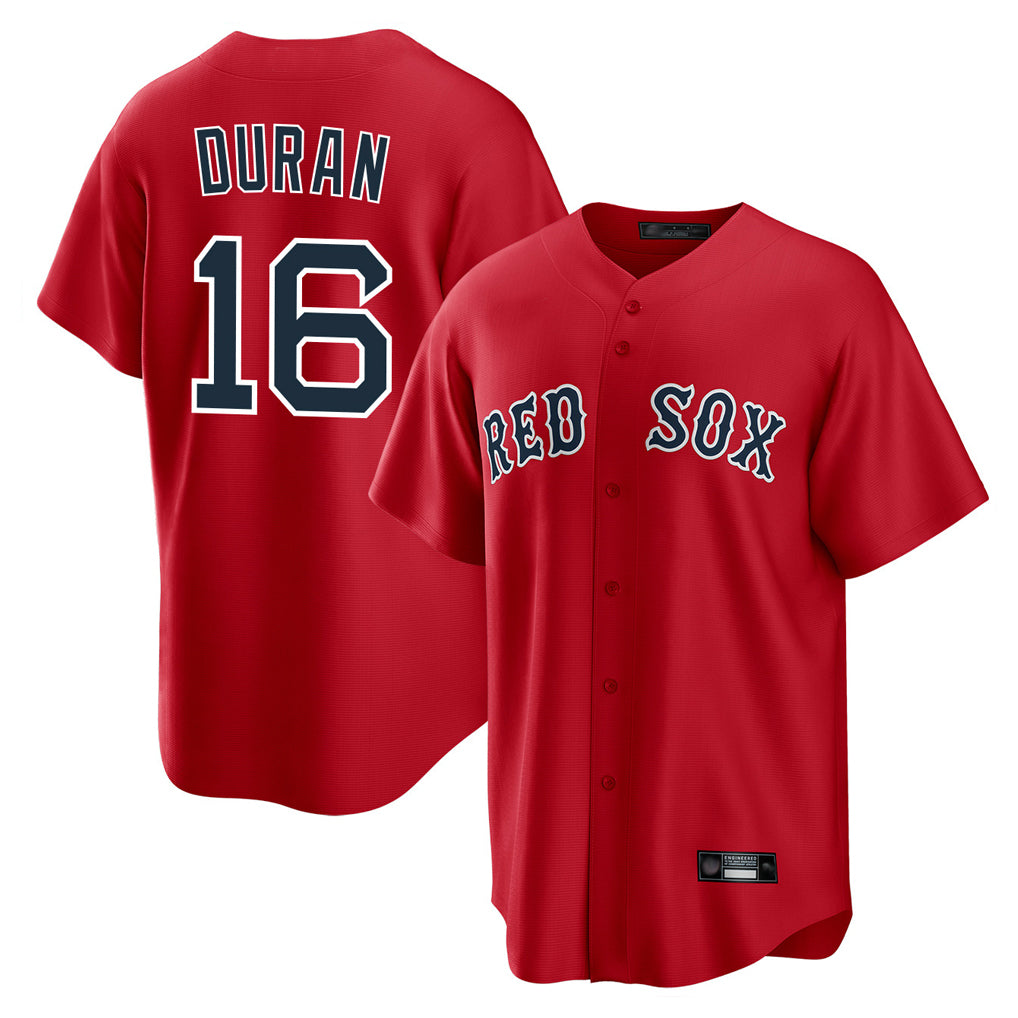 B.Red Sox #16 Jarren Duran Player Red Home Game Edoa Stitched Jerseys