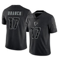 A.Falcons #17 Zachariah Branch Player Black RFLCTV Limited Edoa Stitched Jerseys