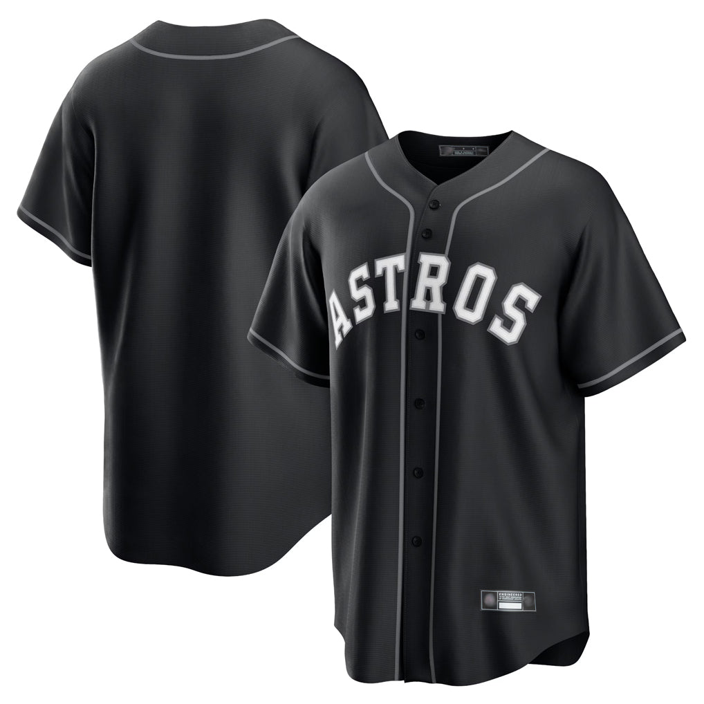 H.Astros ## Astros Blank Player Black Home Game Edoa Stitched Jerseys