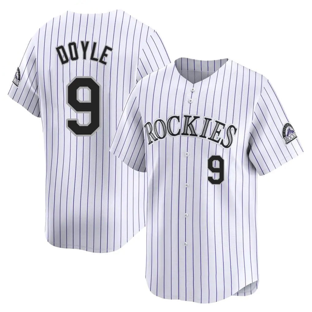 C.Rockies #9 Brenton Doyle Player White Limited Home Edoa Stitched Jerseys
