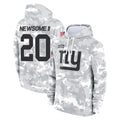 NY.Giants #20 Greg Newsome II Player Arctic Camo Salute to Service Pullover Hoodies Limited Game Edoa Stitched Jerseys