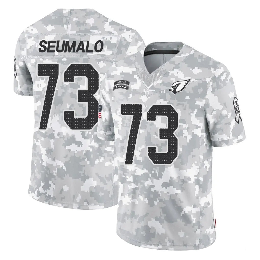 A.Cardinals #73 Isaac Seumalo Player Arctic Camo Limited Salute To Service Home Game Edoa Stitched Jerseys