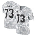 A.Cardinals #73 Isaac Seumalo Player Arctic Camo Limited Salute To Service Home Game Edoa Stitched Jerseys