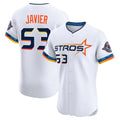 H.Astros #53 Cristian Javier Player White City Connect Limited Elite Home Edoa Stitched Jerseys