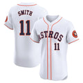 H.Astros #11 Cam Smith Player White Limited Elite Home Edoa Stitched Jerseys