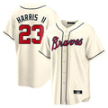 A.Braves #23 Michael Harris II Player Cream Home Game Edoa Stitched Jerseys