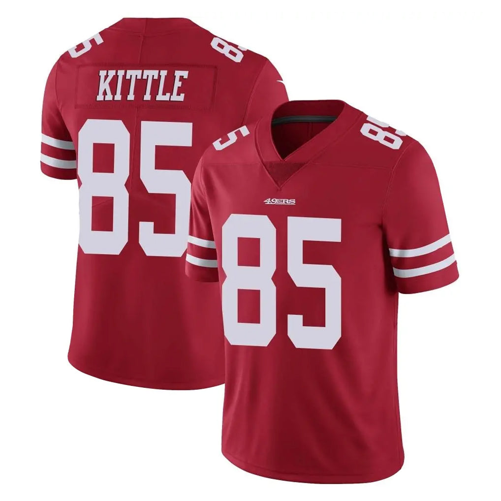 SF.49ers #85 George Kittle Player Red Limited Vapor Untouchable Home Game Edoa Stitched Jerseys