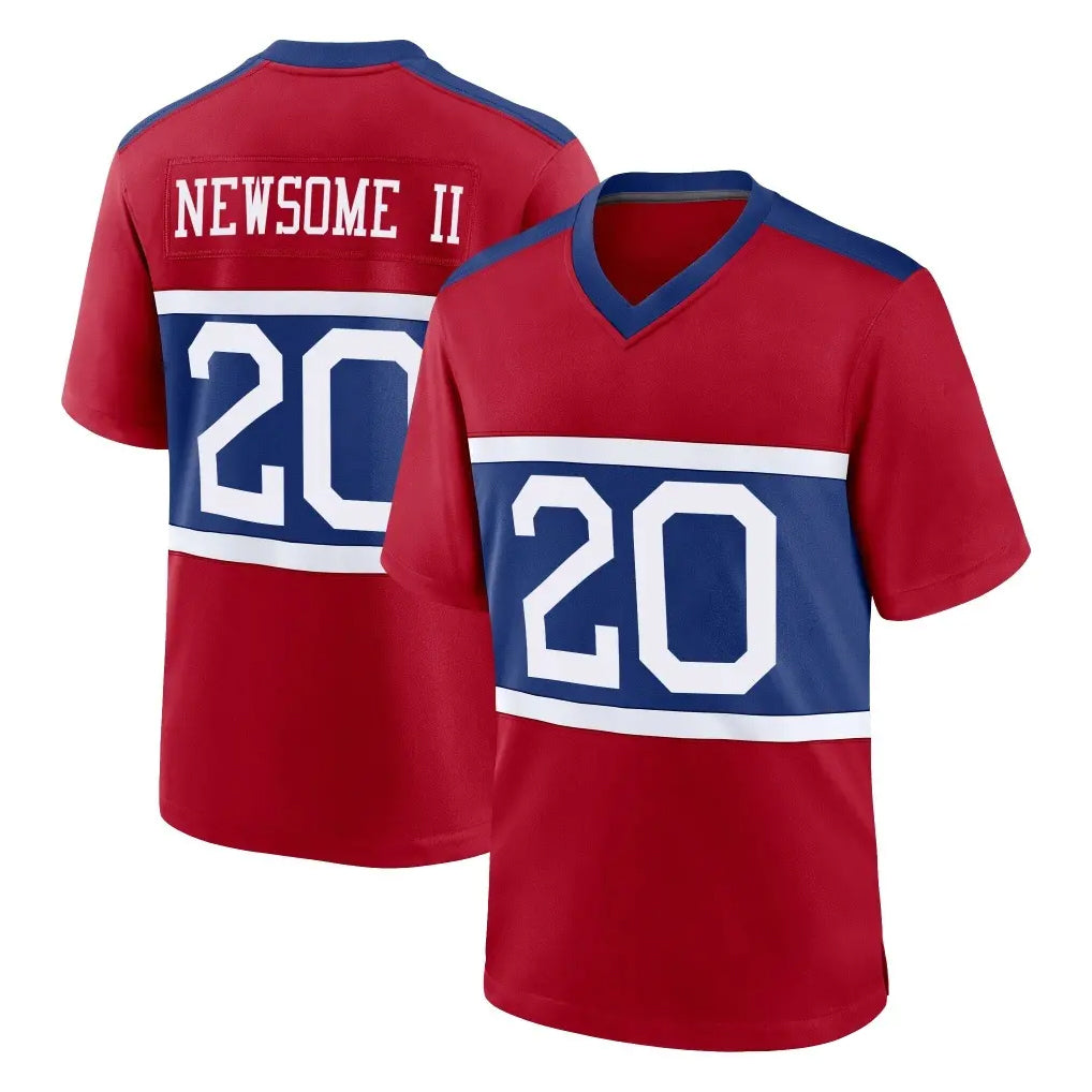 NY.Giants #20 Greg Newsome II Player Red Century Home Game Edoa Stitched Jerseys