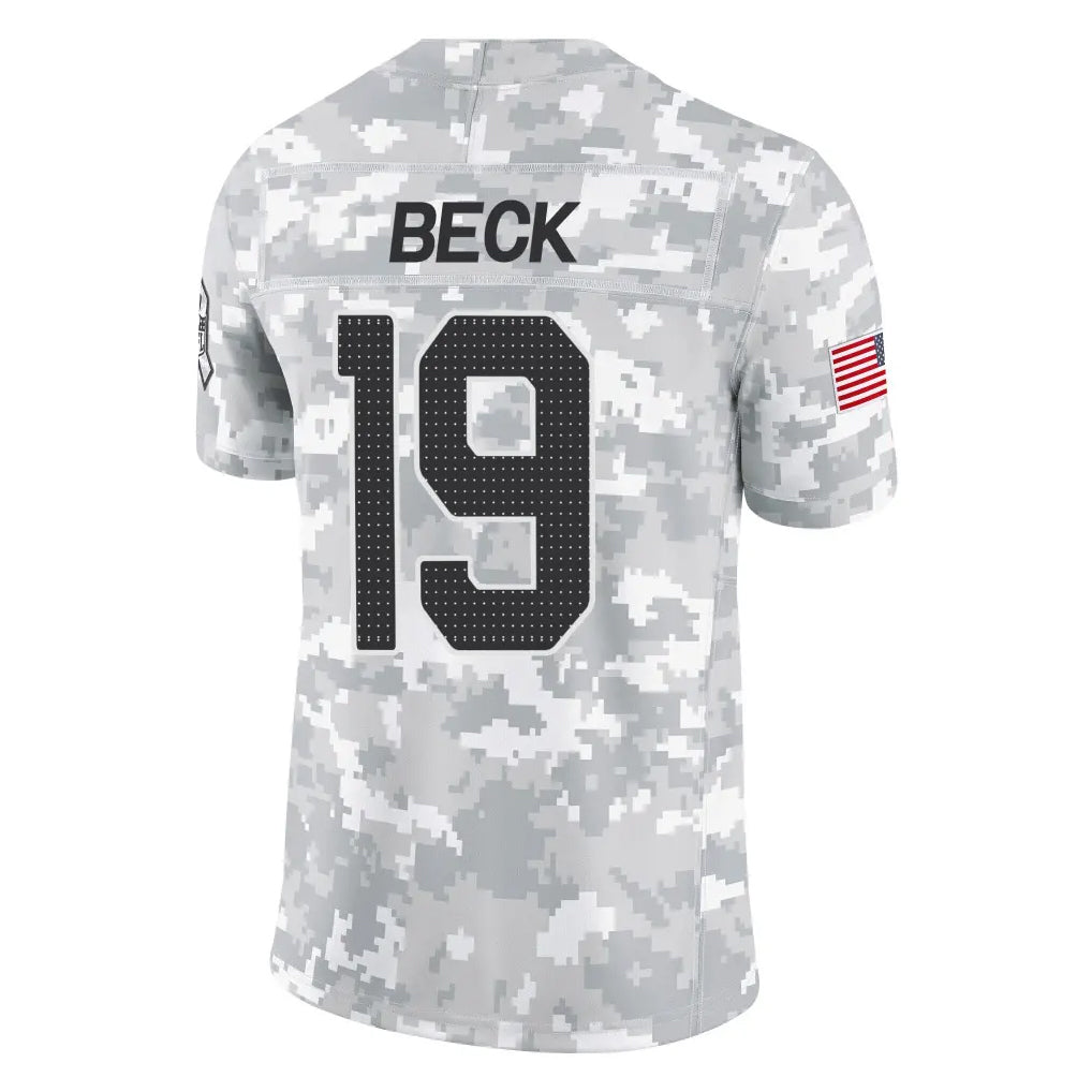 A.Cardinals #19 Carson Beck Player Camo Salute to Service Limited Home Edoa Stitched Jerseys