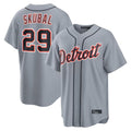 D.Tigers #29 Tarik Skubal Player Gray Home Game Edoa Stitched Jerseys