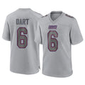 NY.Giants #6 Jaxson Dart Player Gray Atmosphere Fashion Limited Game Edoa Stitched Jerseys