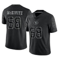 SF.49ers #68 Colton McKivitz Player Black Limited Reflective Home Game Edoa Stitched Jerseys