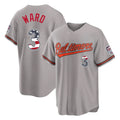 B.Orioles #3 Taylor Ward Player Gray USA 250 Fourth of July Home Game Edoa Stitched Jerseys