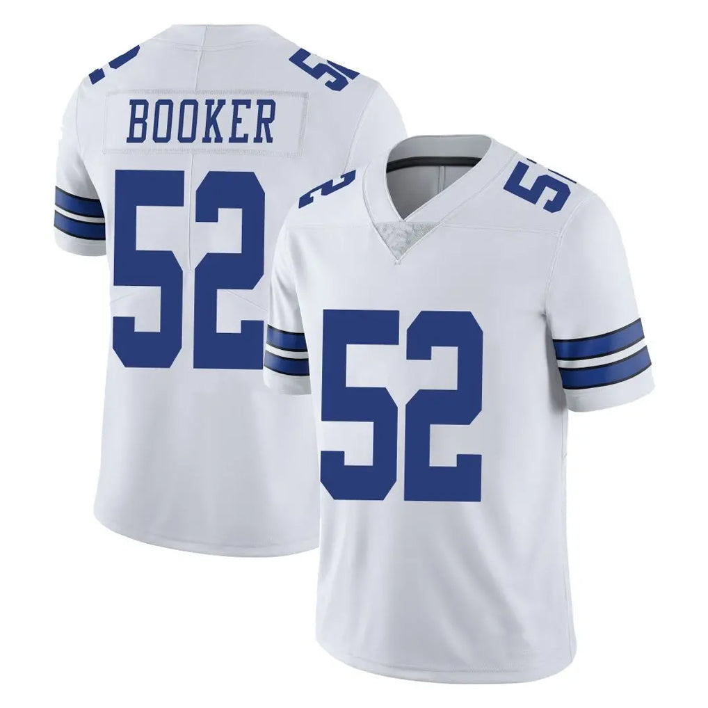 D.Cowboys #52 Tyler Booker Player White Vapor Untouchable Limited Home Game Edoa Stitched Jerseys