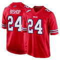 B.Bills #24 Cole Bishop Player Red Home Game Edoa Stitched Jerseys