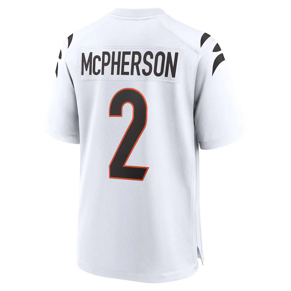 C.Bengals #2 Evan McPherson Player White Home Game Edoa Stitched Jerseys