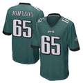 P.Eagles #65 Lane Johnson Player Team Color Green Home Game Edoa Stitched Jerseys
